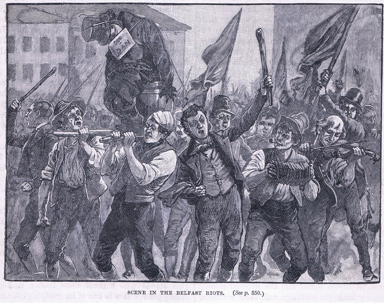 Scena nei disordini di Belfast 1864 d.C. da Walter Paget