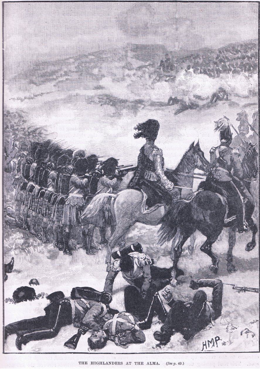 Gli Highlanders ad Alma 1854 d.C. da Walter Paget