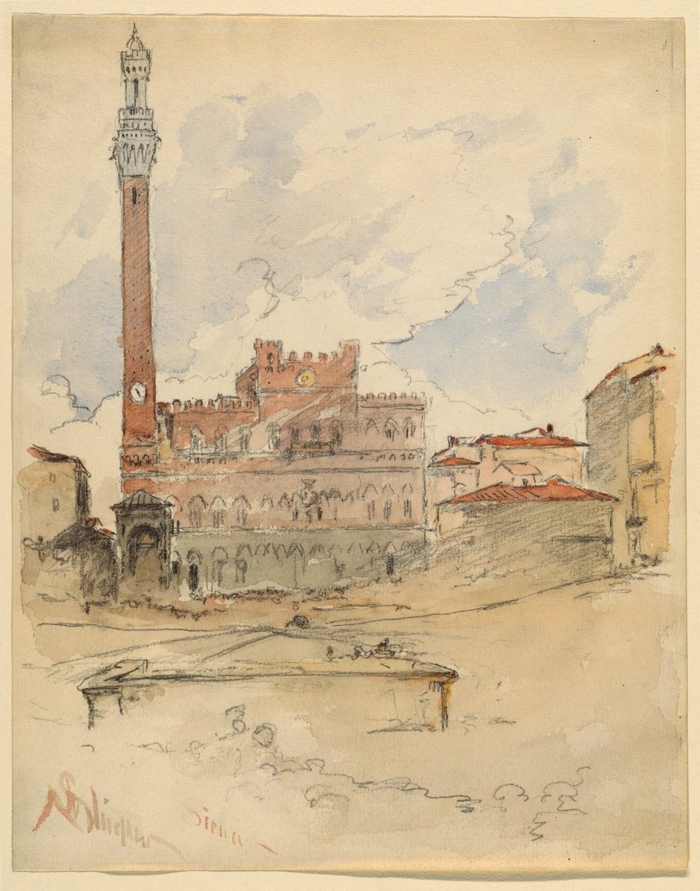 Palazzo Pubblico, Siena da Walter Shirlaw