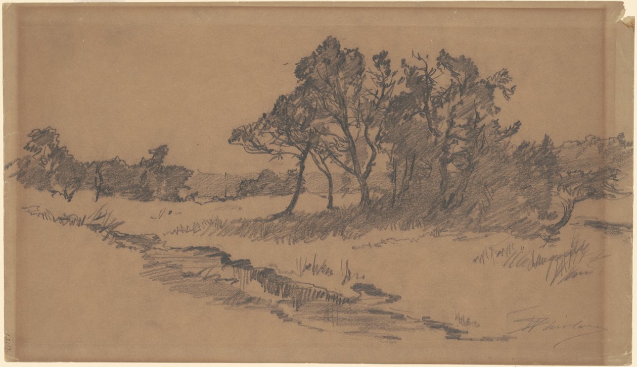 Alberi in un campo da Walter Shirlaw