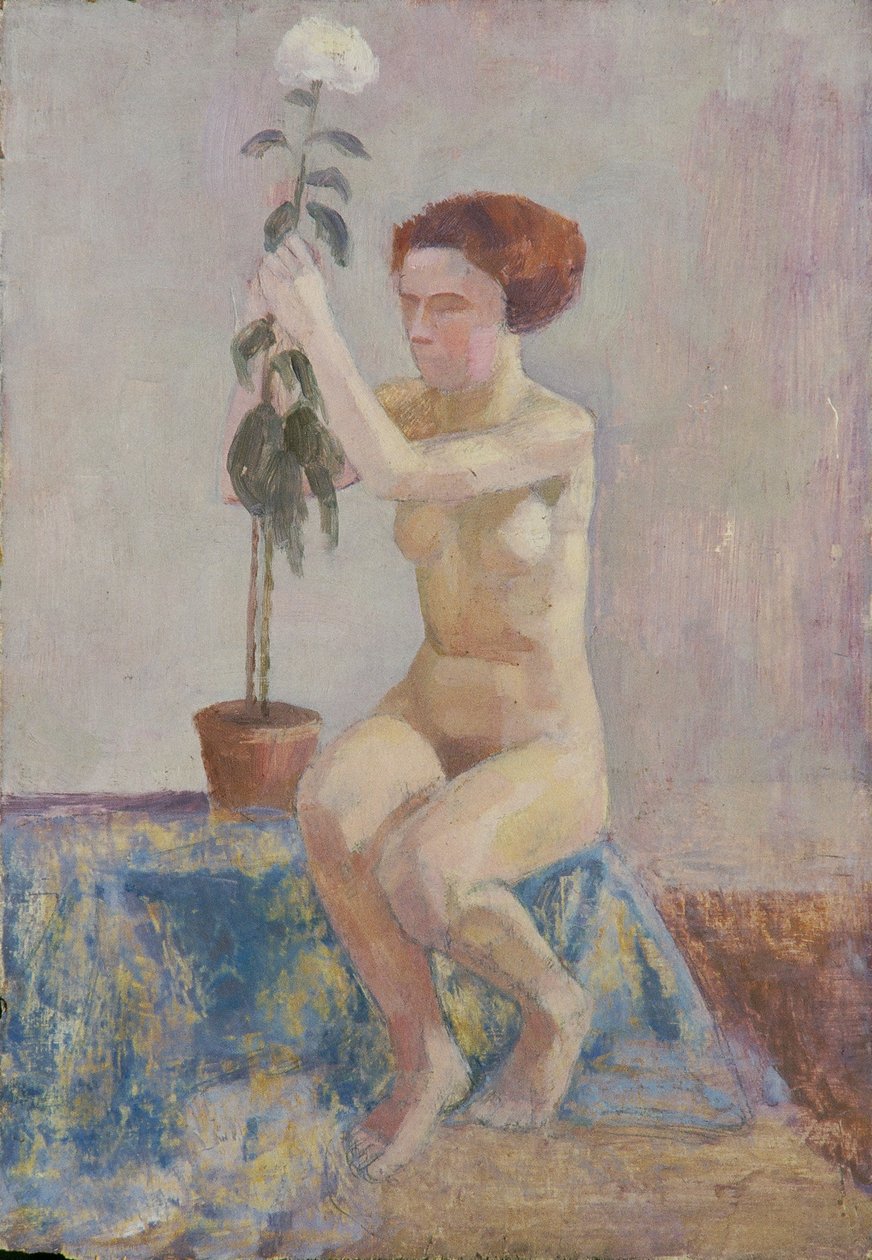 Nudo con vaso di fiori da Walther Gamerith
