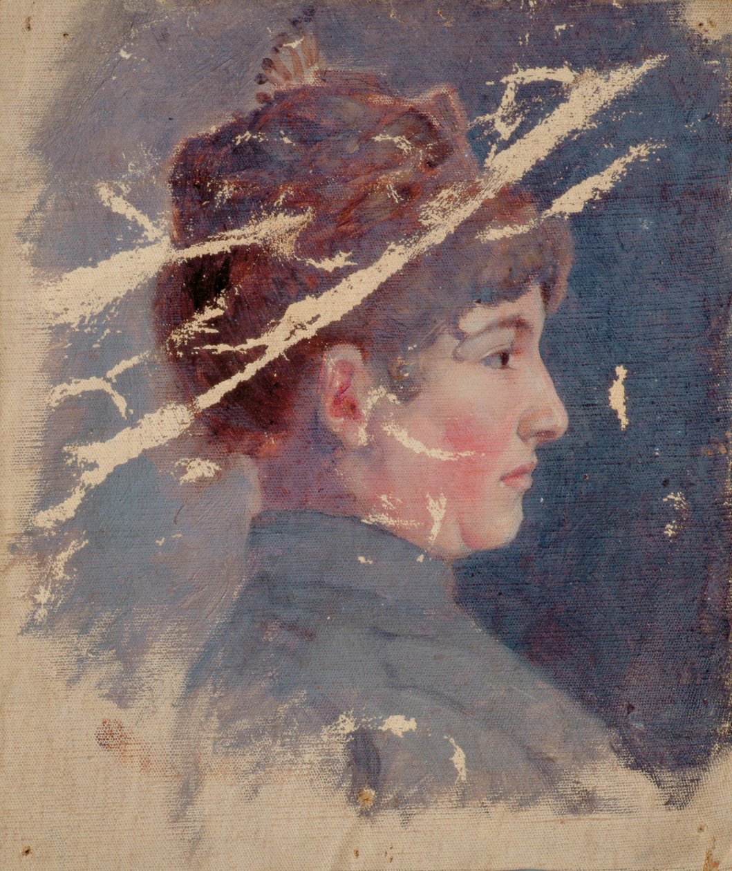 Ritratto di donna di profilo da Walther Gamerith