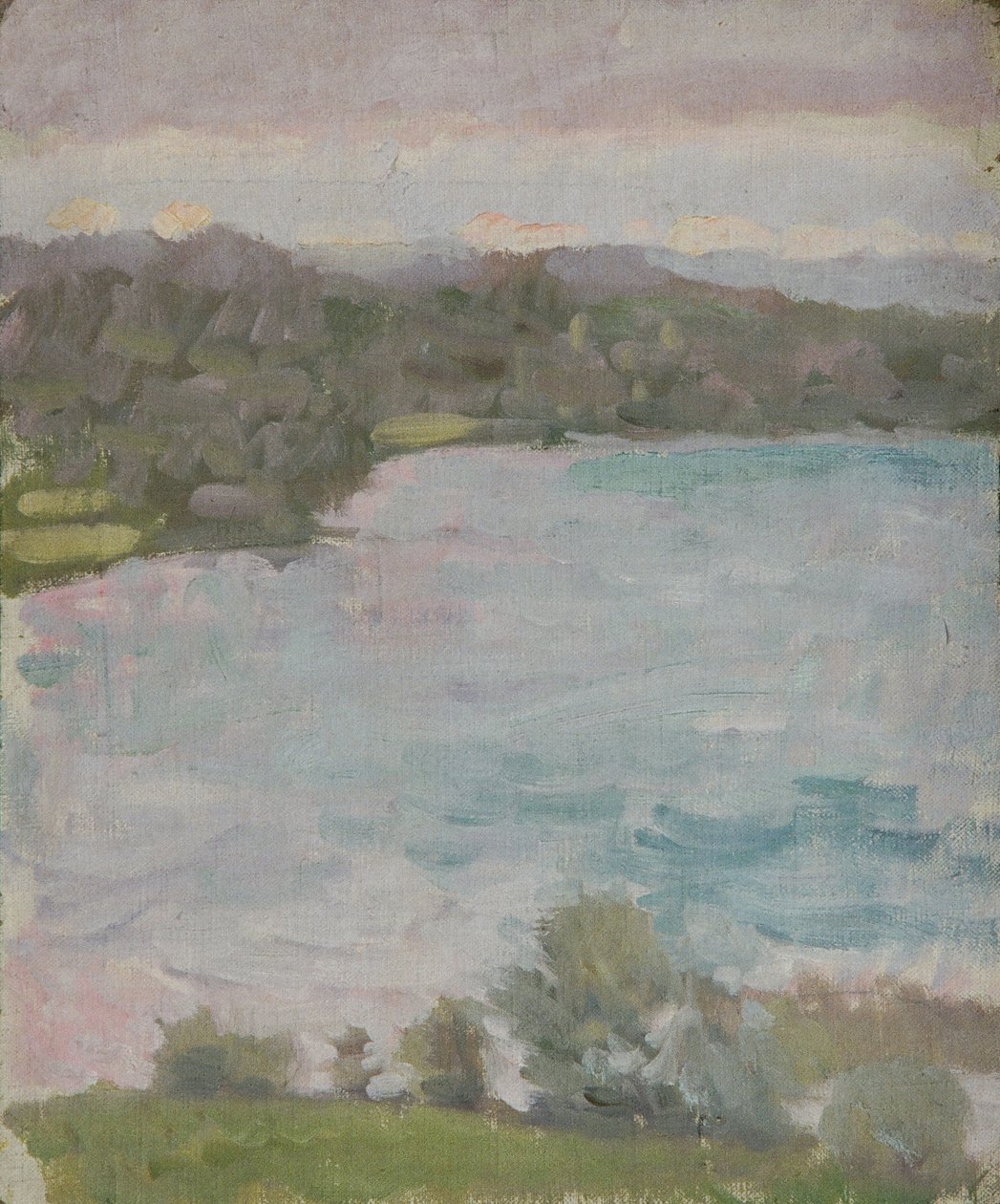 Paesaggio sul lago da Walther Gamerith