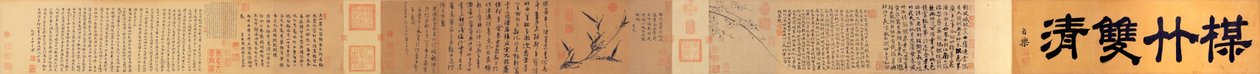 Purezze gemelle di bambù e fior di prugno da Wang Mian