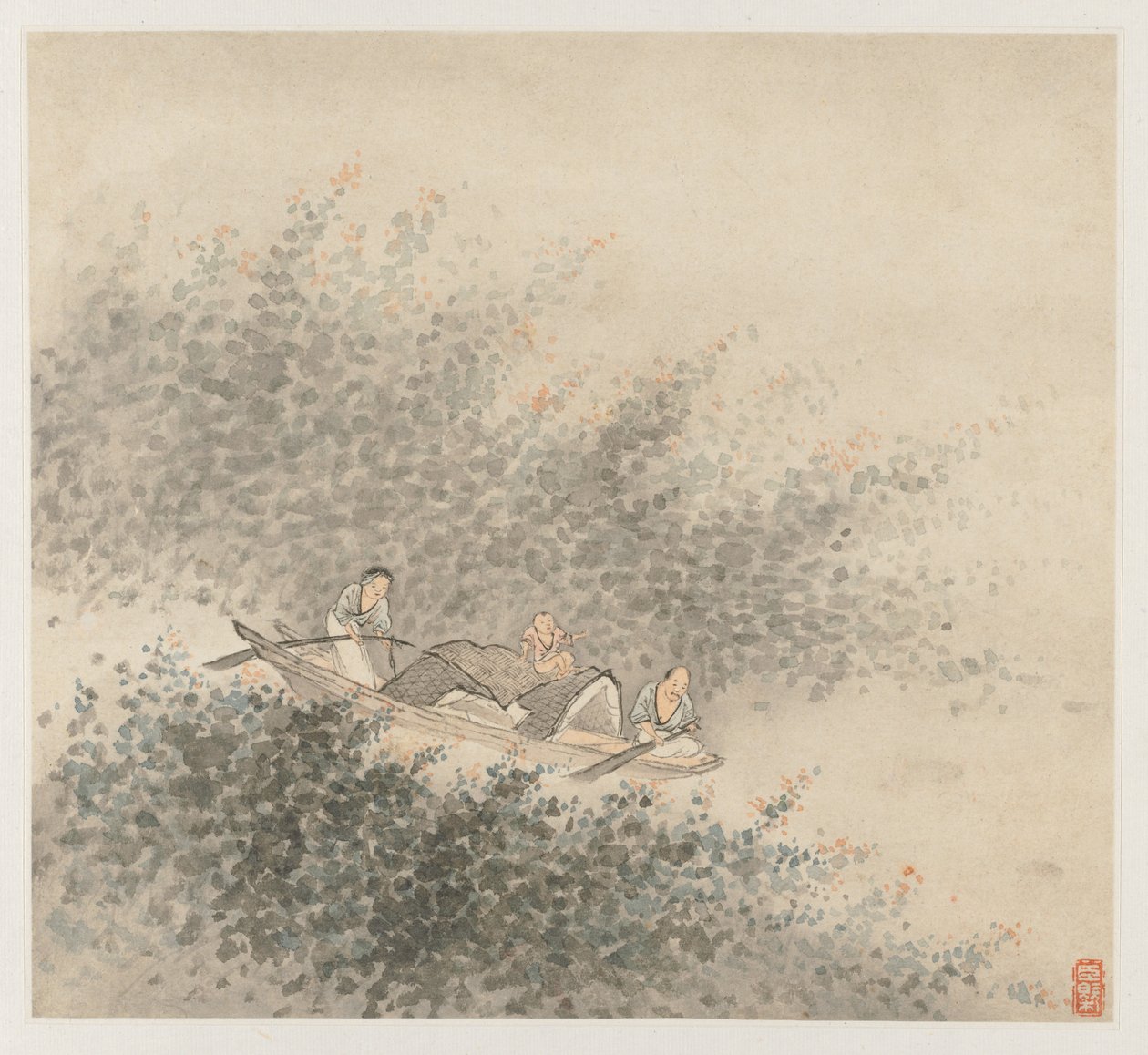Album di Paesaggi: Foglio 6, 1677 da Wang Gai