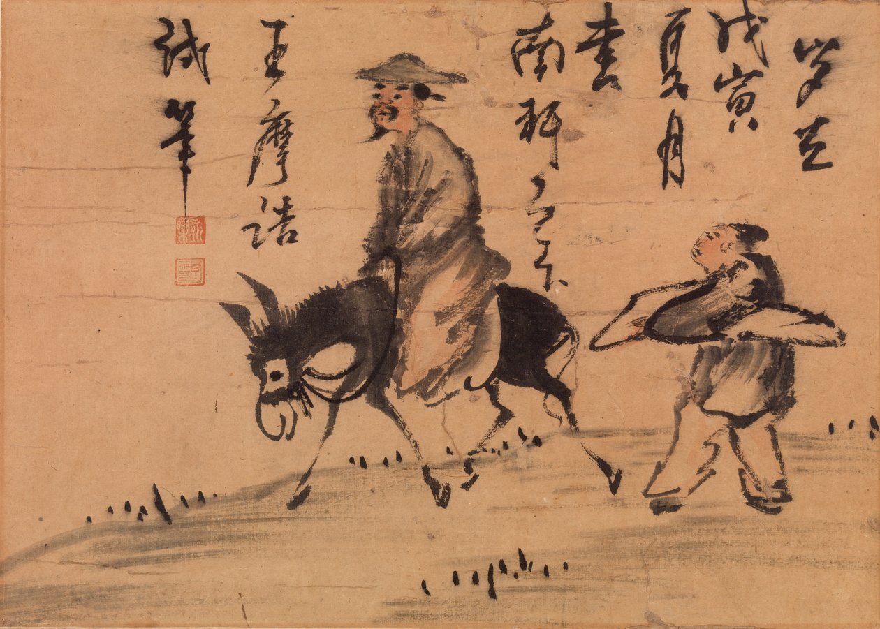 Un poeta su un mulo da Wang Wei