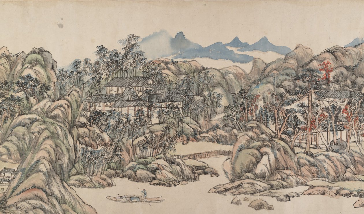 Villa Wangchuan, datata 1711 da Wang Yuanqi