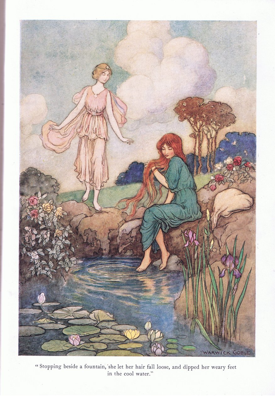Fermarsi accanto a una fontana da Warwick Goble