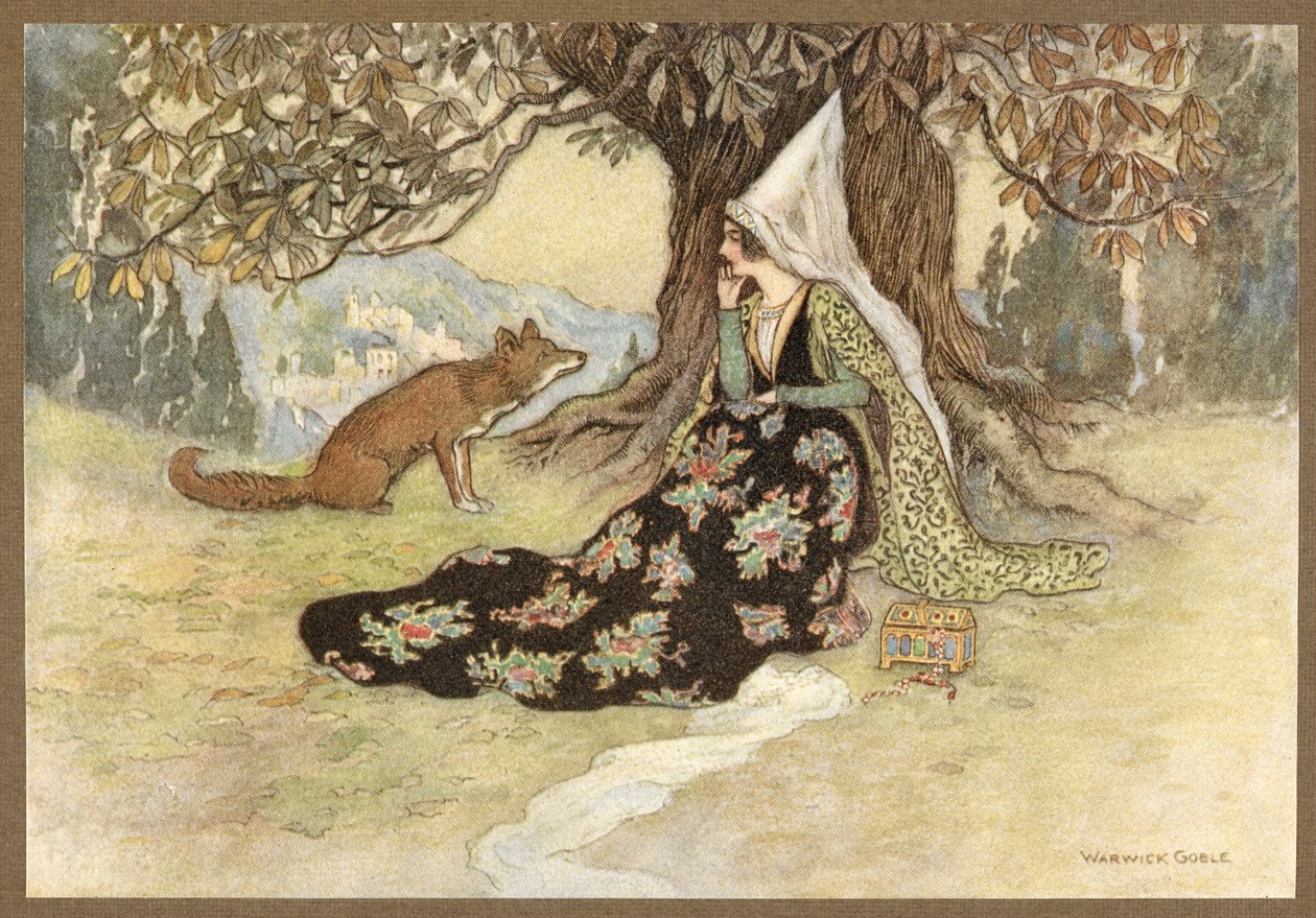 Grannonia e la volpe, da Il Serpente da Warwick Goble