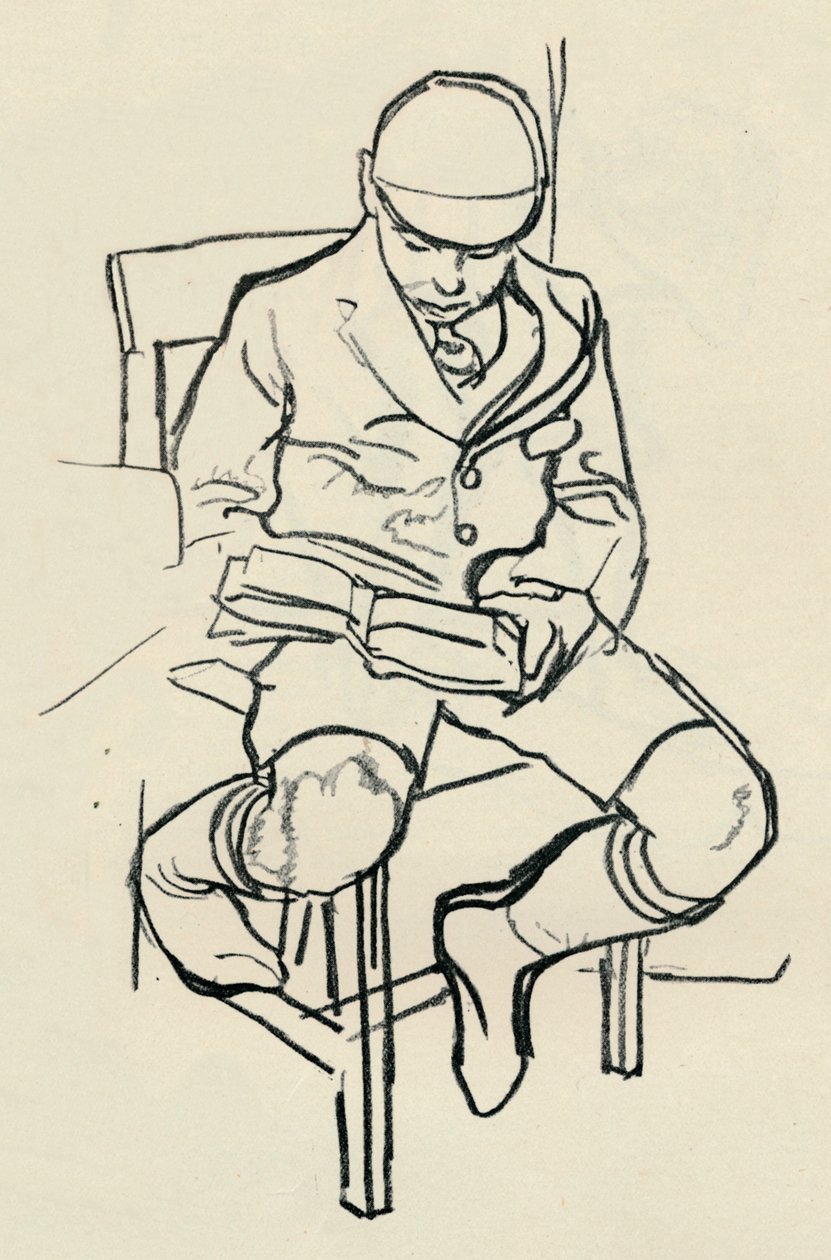 Ragazzo che legge, c1900 da Warwick Reynolds