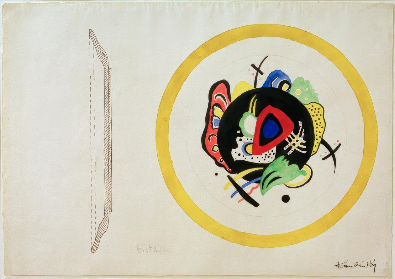 Bozzetto per piatto di frutta da Wassily Kandinsky