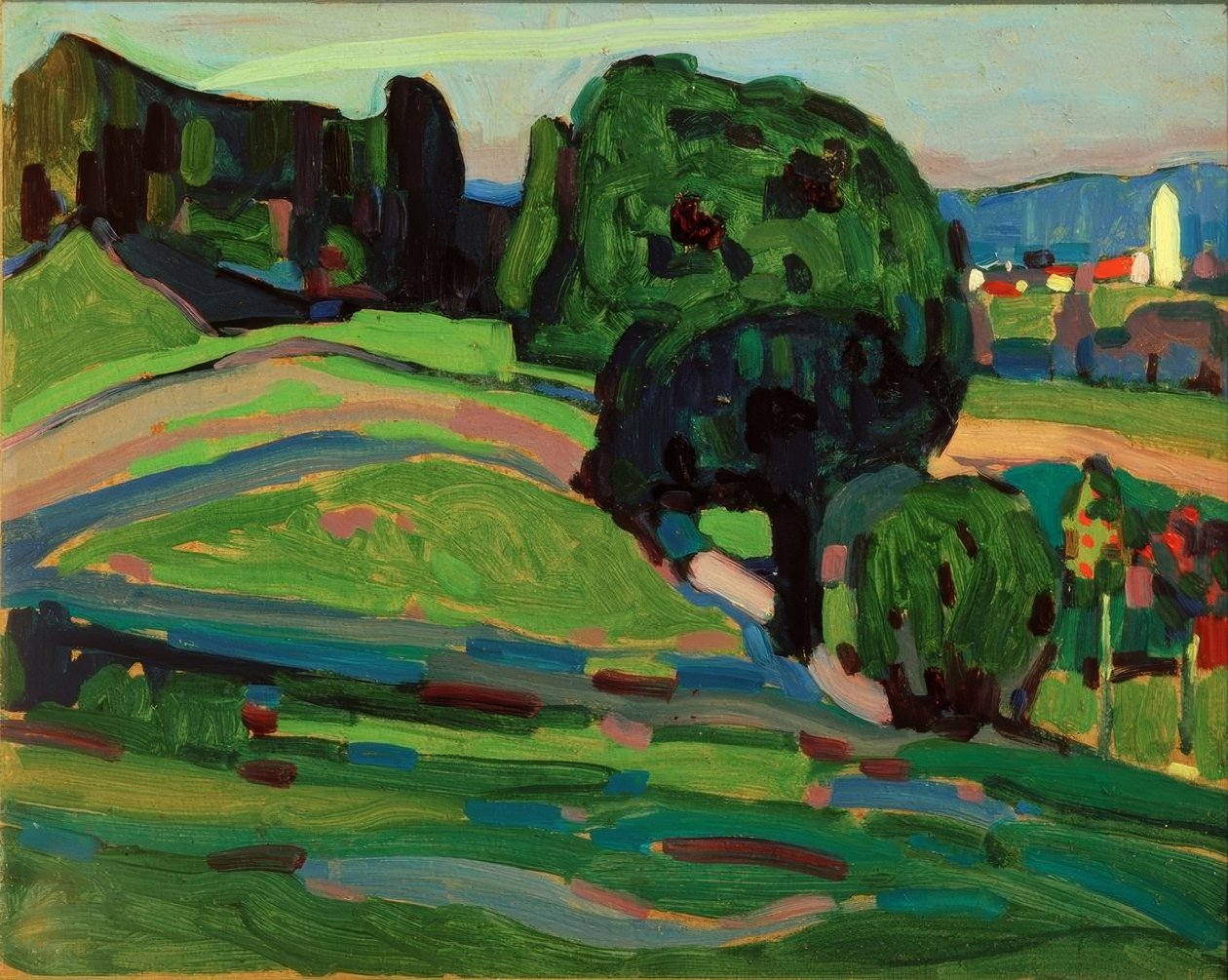 Paesaggio a Murnau da Wassily Kandinsky