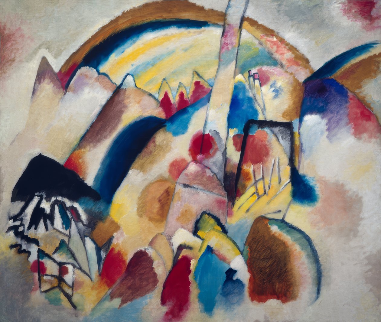 Paesaggio con macchie rosse II da Wassily Kandinsky