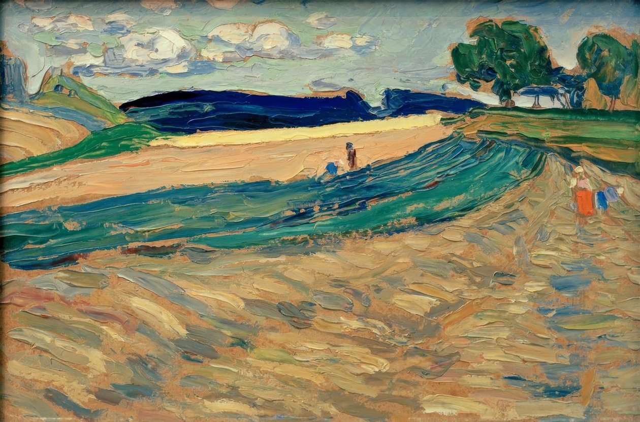 Oberpfalz – Paesaggio con campo giallo da Wassily Kandinsky