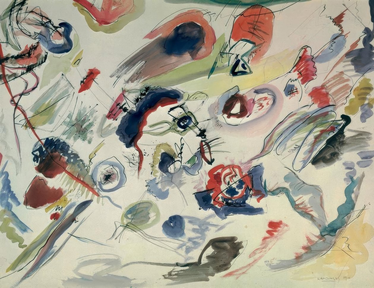 Senza titolo (Primo acquerello astratto) da Wassily Kandinsky