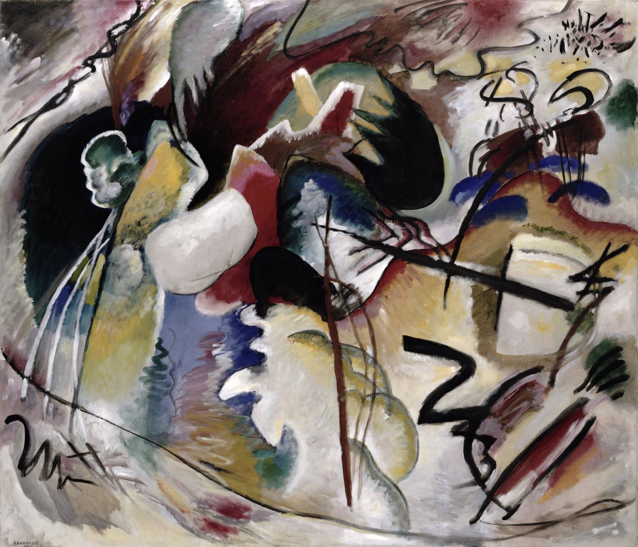 Dipinto con forma bianca, 1913 da Wassily Kandinsky