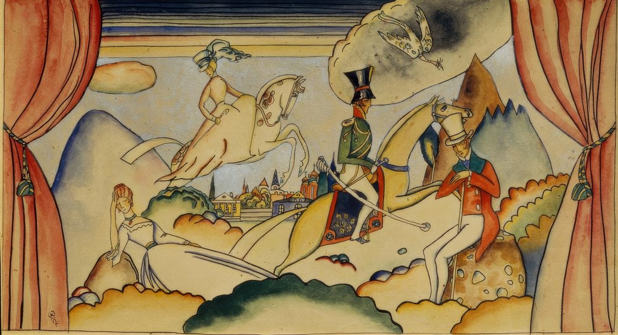 Scena con un ufficiale da Wassily Kandinsky