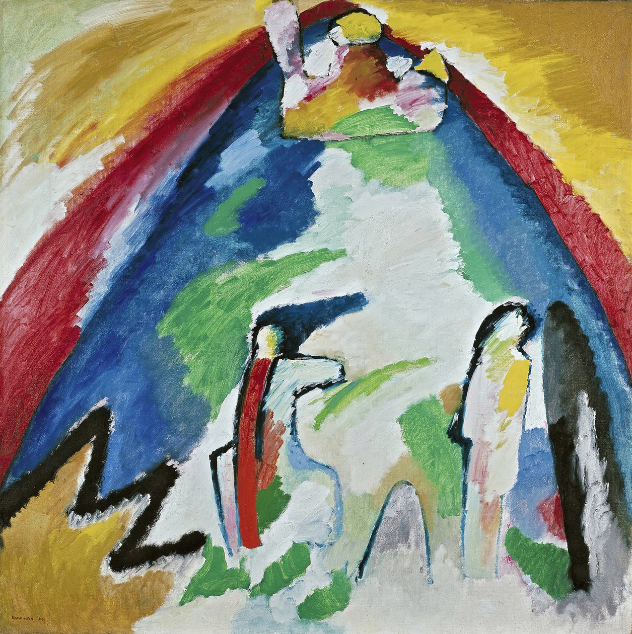 Una montagna, 1909 da Wassily Kandinsky