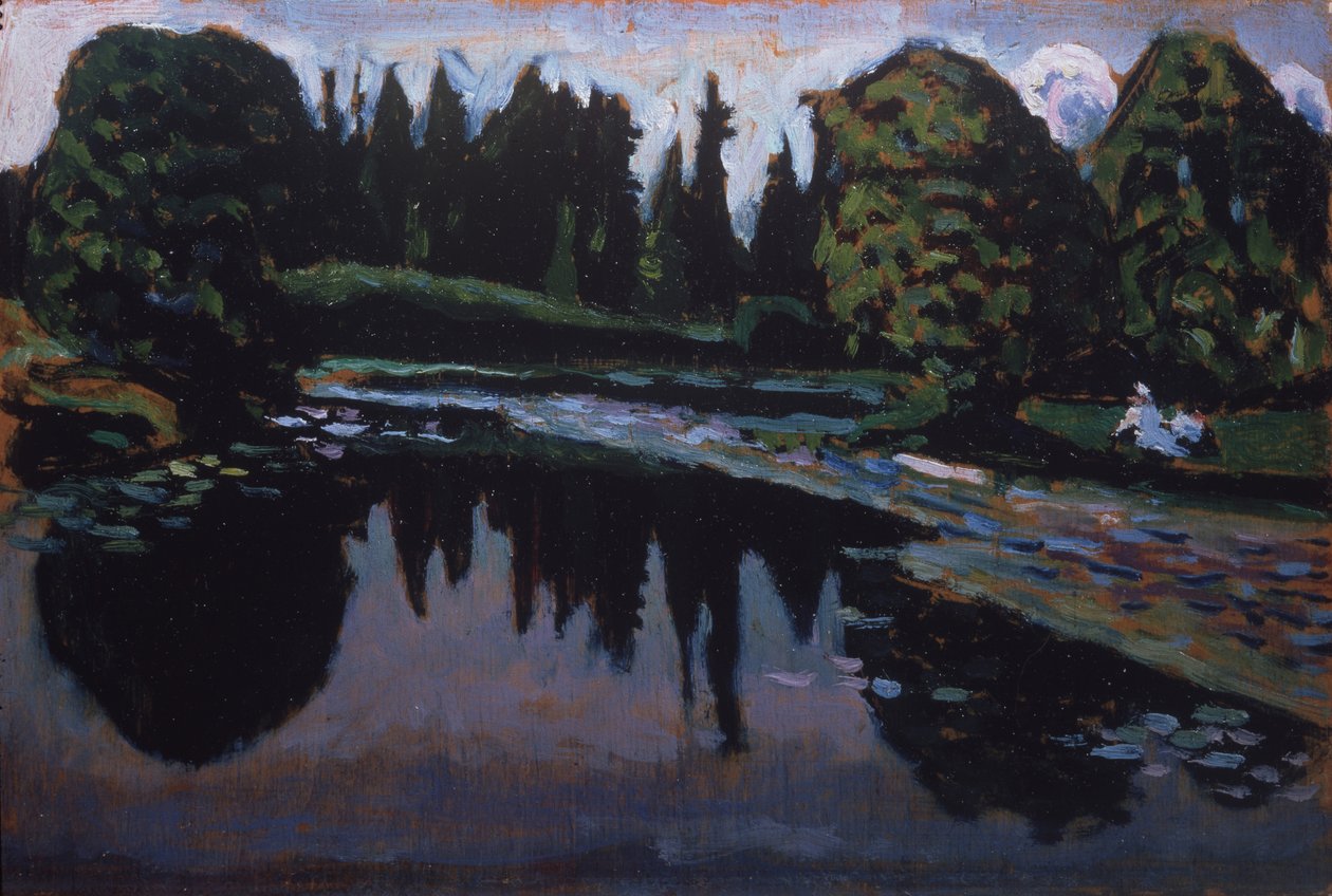 Un fiume in estate da Wassily Kandinsky
