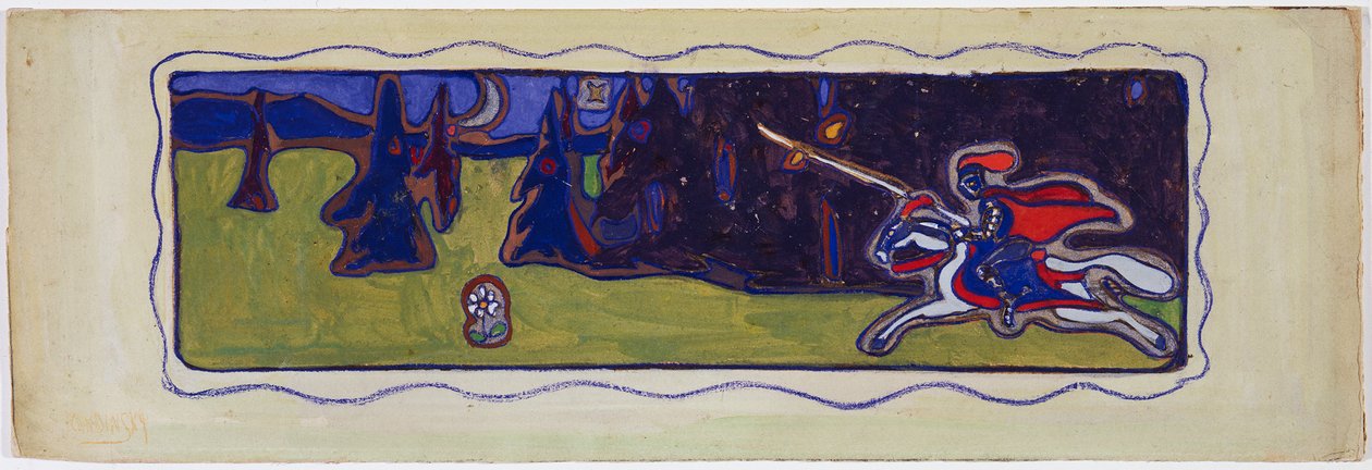 Crepuscolo (verso: Schizzo di una coppia) da Wassily Kandinsky