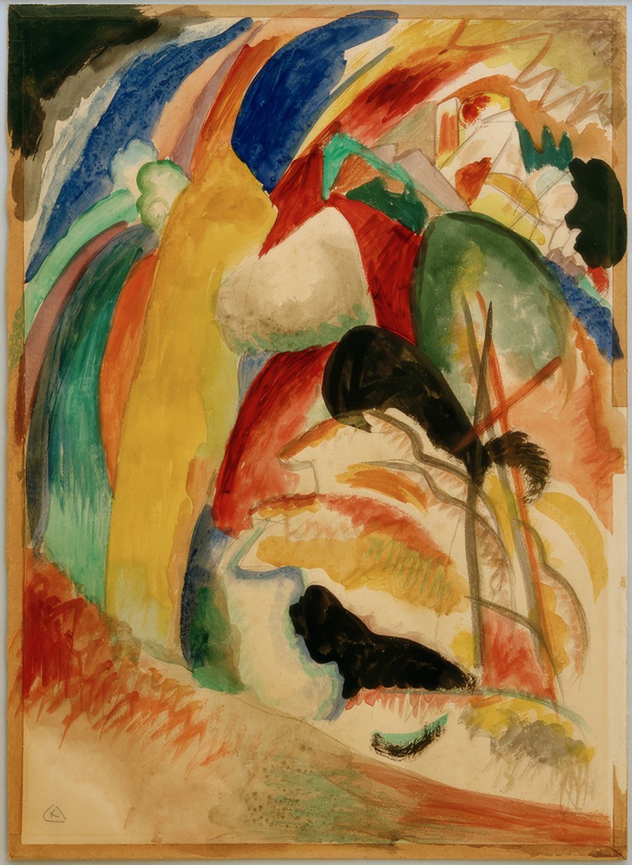 Bozza per un quadro con forma bianca da Wassily Kandinsky