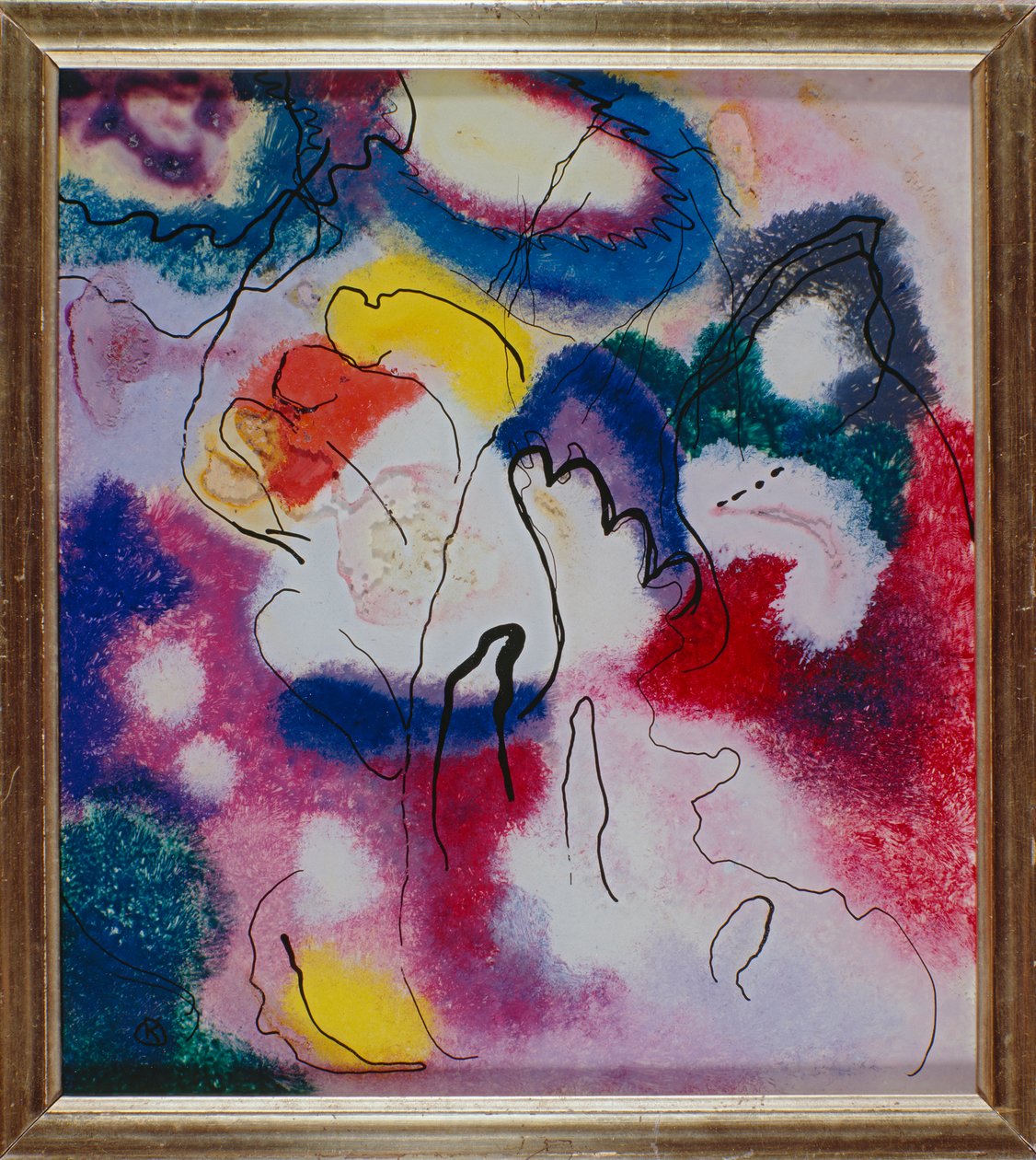 Vetrata con macchia rossa da Wassily Kandinsky