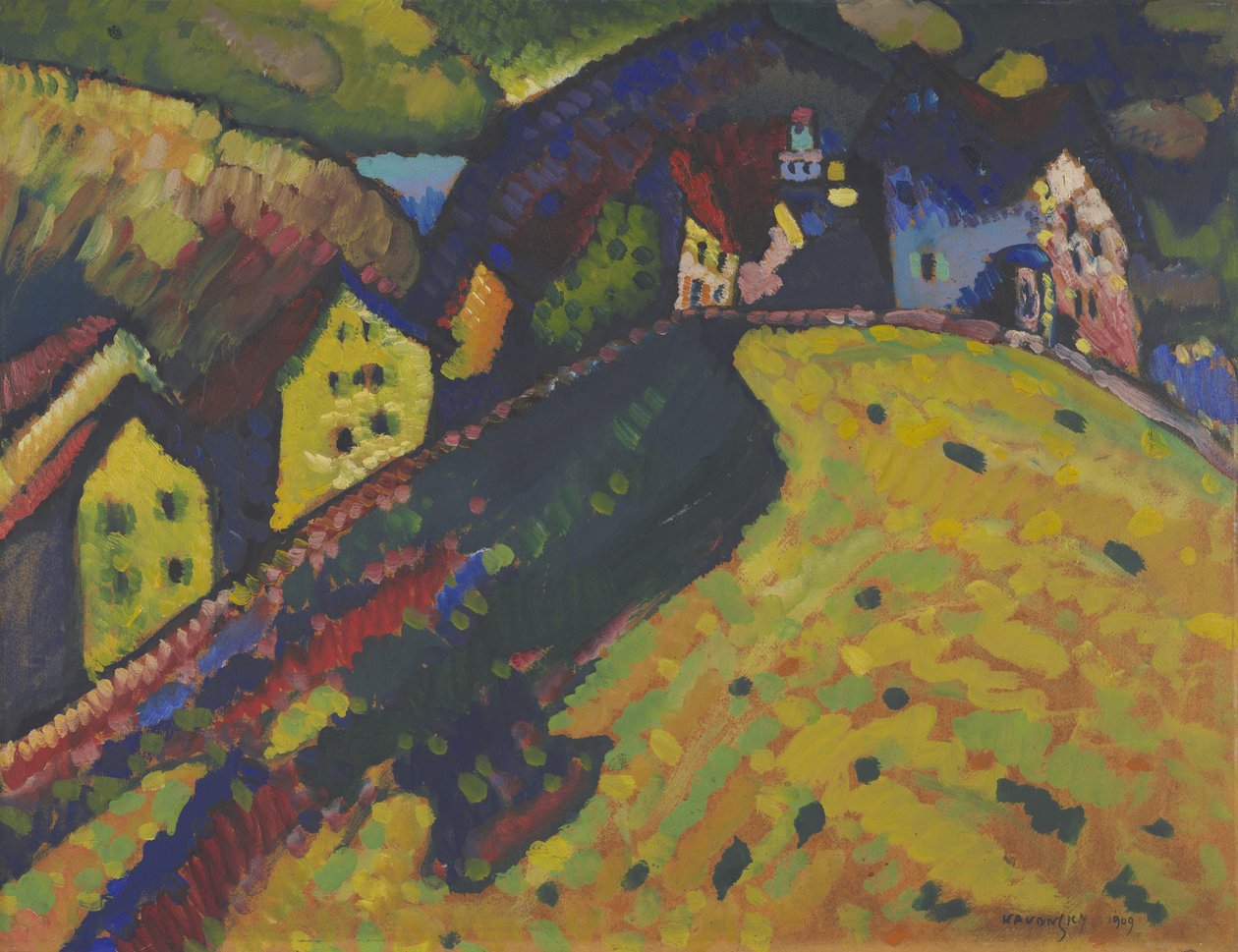 Case a Murnau, 1909 da Wassily Kandinsky