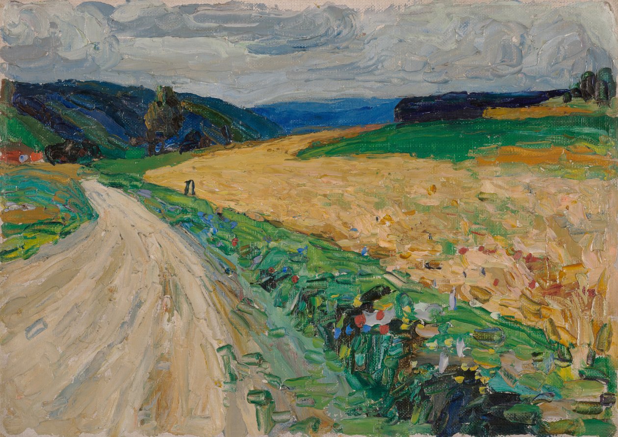 Kallmünz – Studio naturale per la carrozza gialla da Wassily Kandinsky