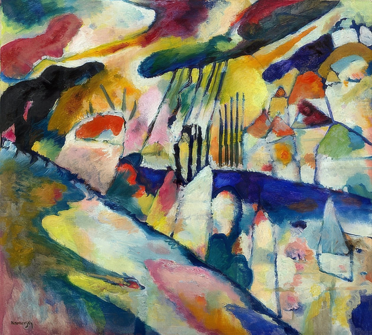 Paesaggio con pioggia da Wassily Kandinsky