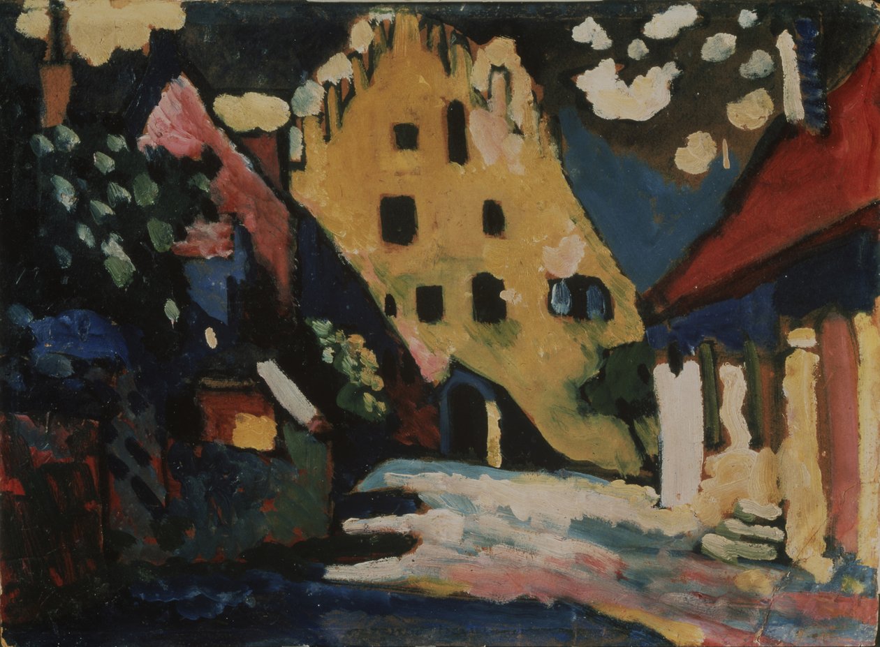 Murnau. Cortile del castello, 1908 da Wassily Kandinsky