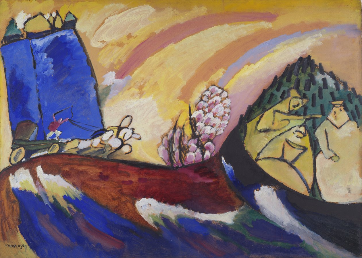 Dipinto con troika, 18 gennaio 1911 da Wassily Kandinsky