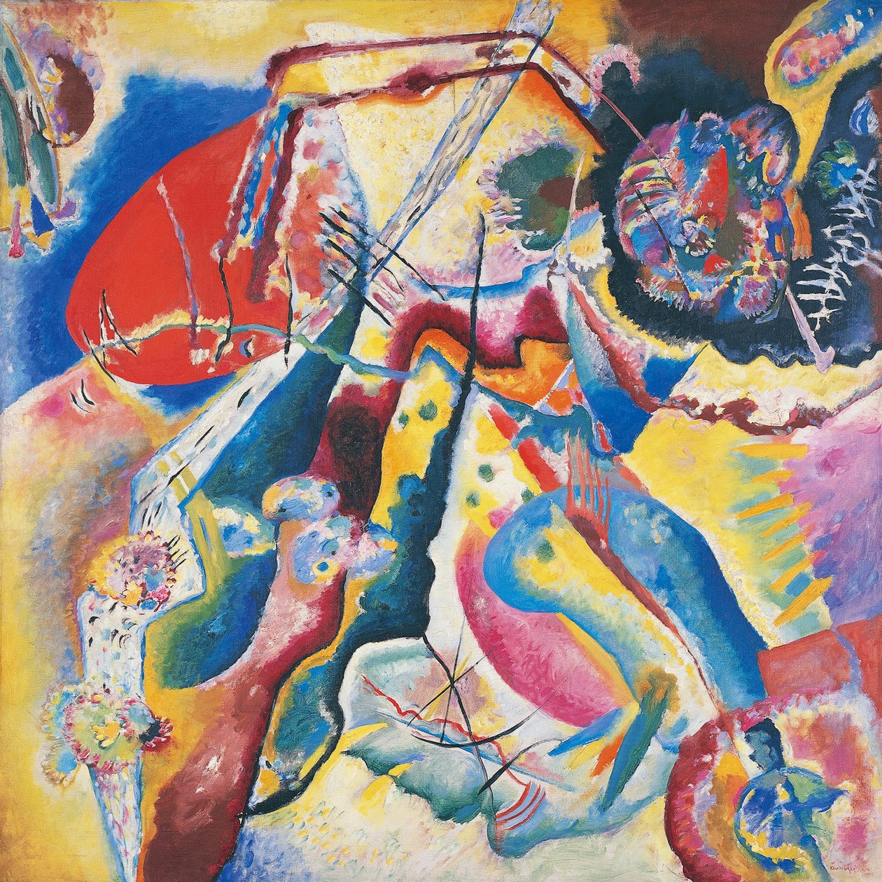 Dipinto con macchia rossa da Wassily Kandinsky