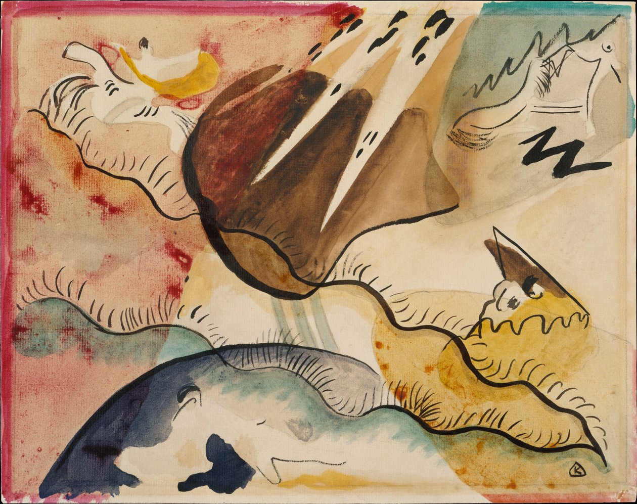 Paesaggio piovoso da Wassily Kandinsky