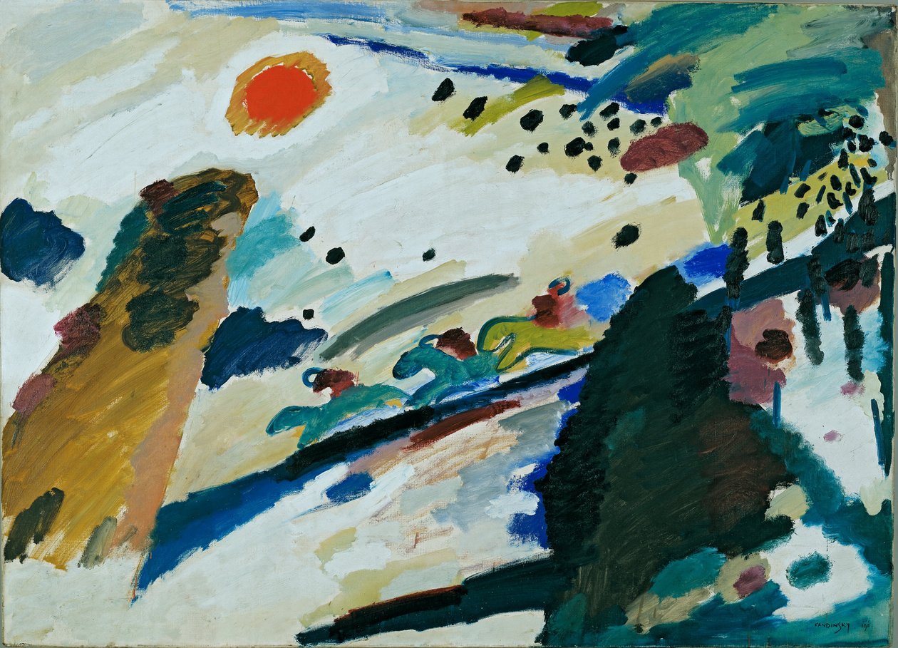 Paesaggio romantico da Wassily Kandinsky