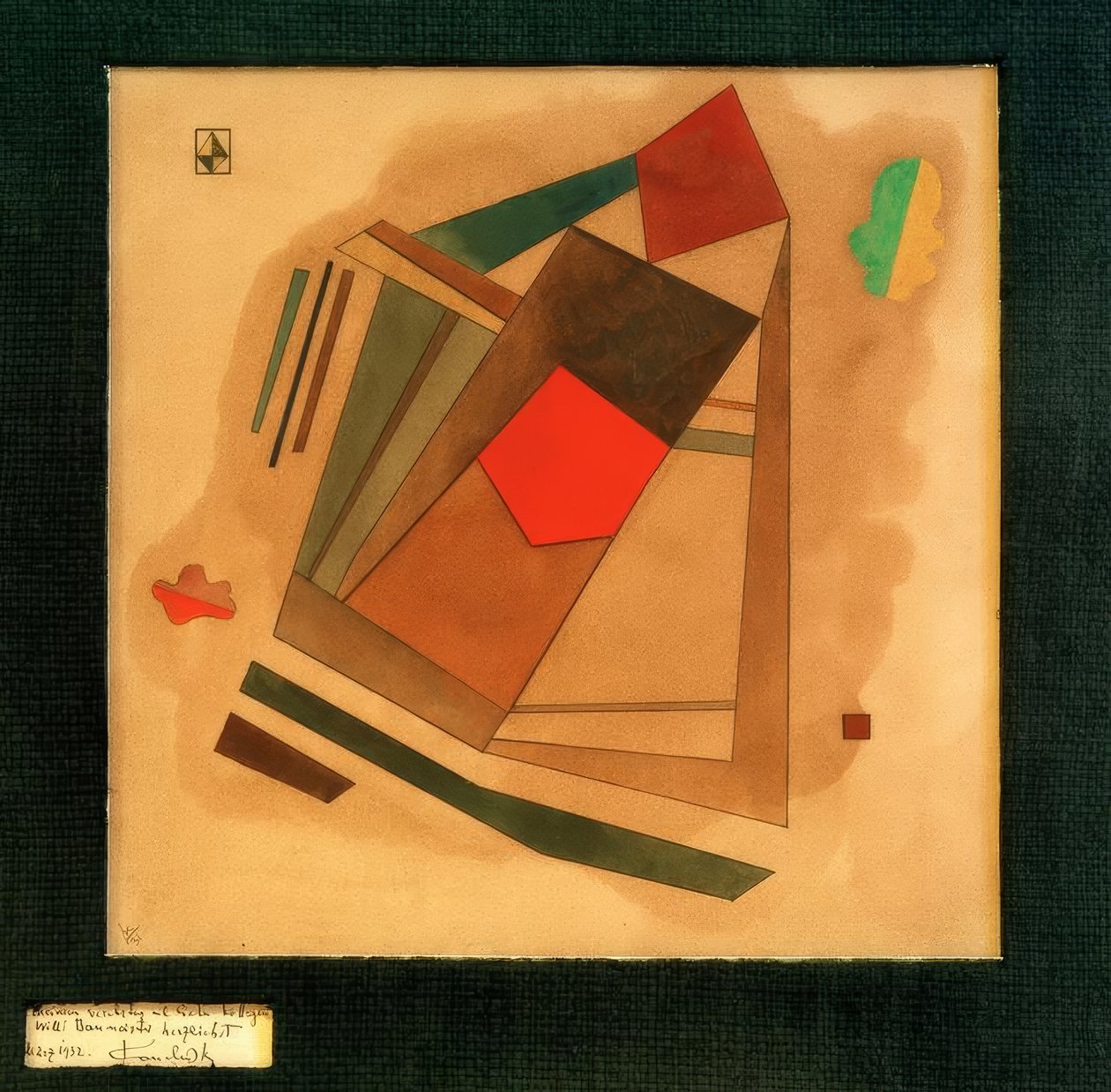 Rosso nel quadrato da Wassily Kandinsky