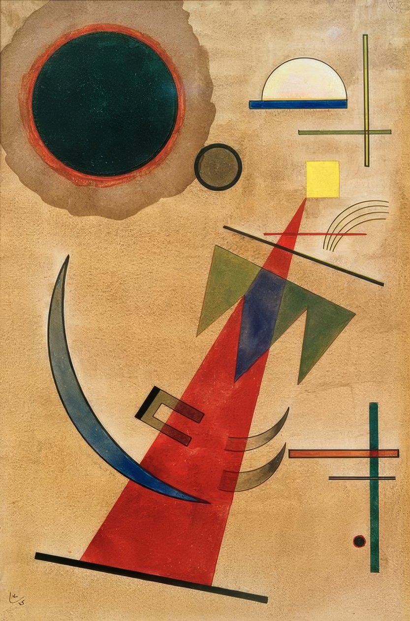 Rosso a forma di punta da Wassily Kandinsky