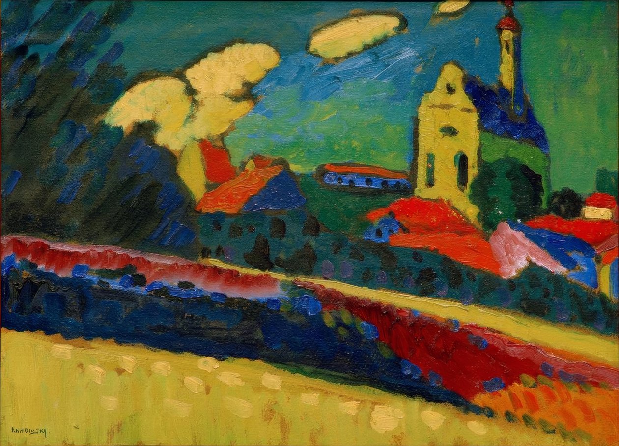 Studio per Murnau – Paesaggio con chiesa da Wassily Kandinsky