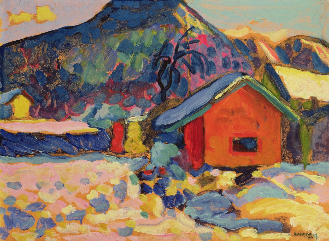 Studio invernale con montagna, 1908 da Wassily Kandinsky