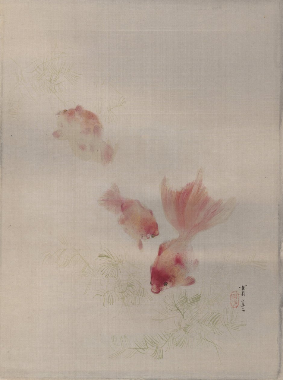 Pesci rossi, ca. 1887 da Watanabe Seitei