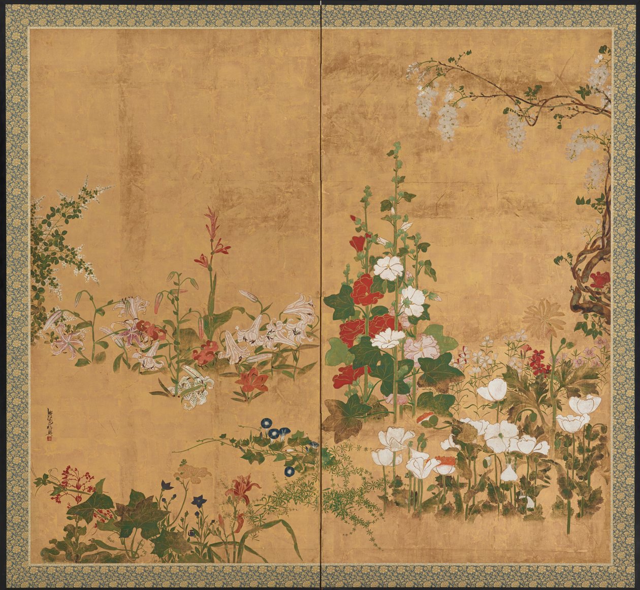 Fiori, periodo Edo, inizio-metà XVIII secolo da Watanabe Shiko