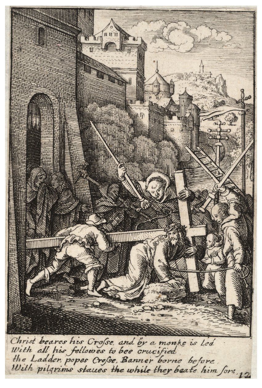 Portare la croce da Wenceslaus Hollar