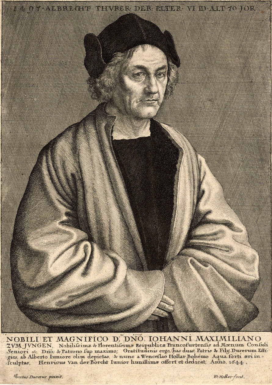 Dürer il vecchio. Stato 2 da Wenceslaus Hollar