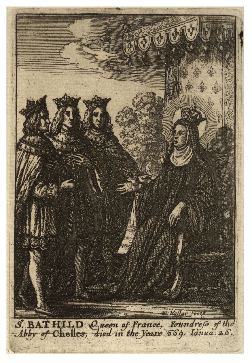 Santa Batilde da Wenceslaus Hollar