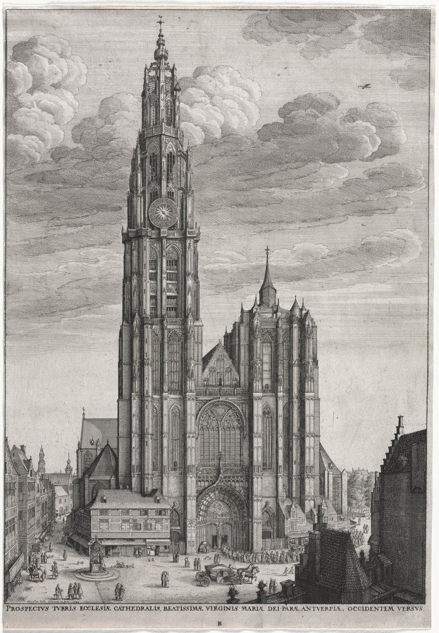 Cattedrale di Anversa da Wenceslaus Hollar