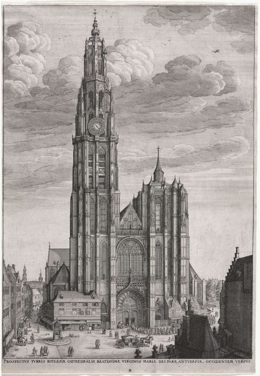 Cattedrale di Anversa, 1649 da Wenceslaus Hollar