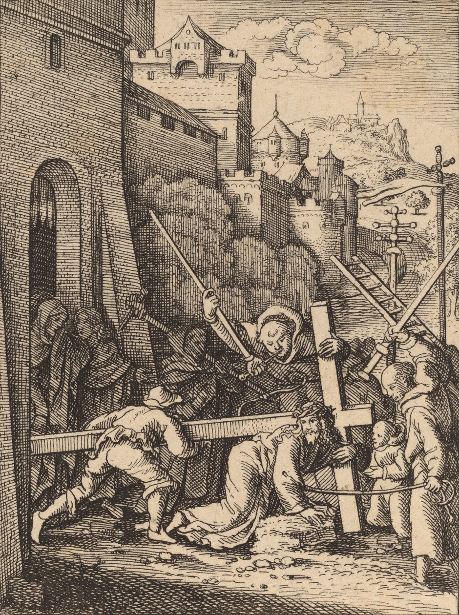 Portare la croce da Wenceslaus Hollar