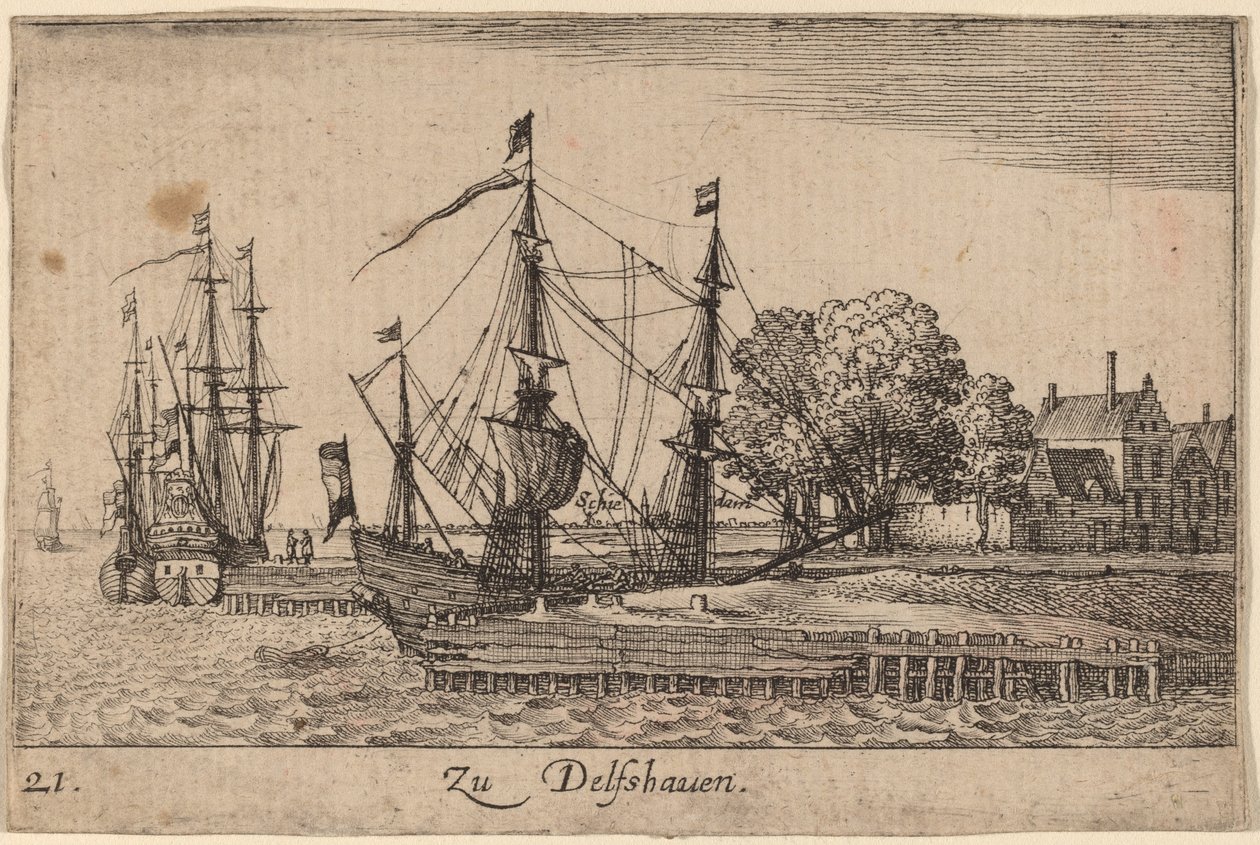 Delfshaven da Wenceslaus Hollar