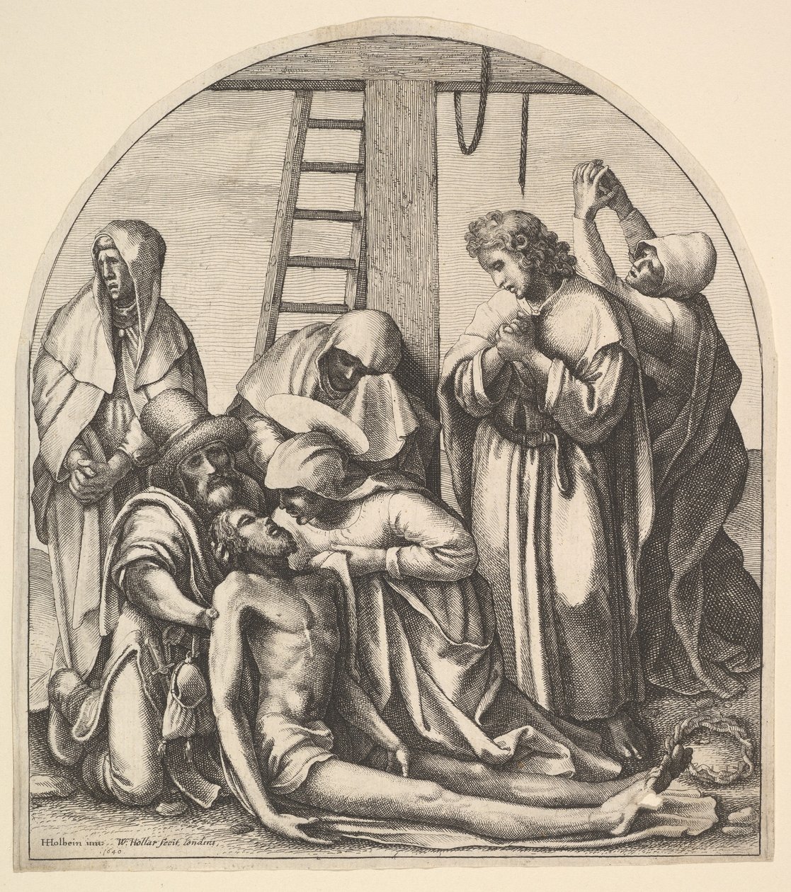 Discesa dalla croce (dopo Holbein) da Wenceslaus Hollar