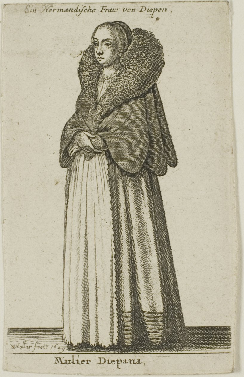 Donna di Dieppe da Wenceslaus Hollar