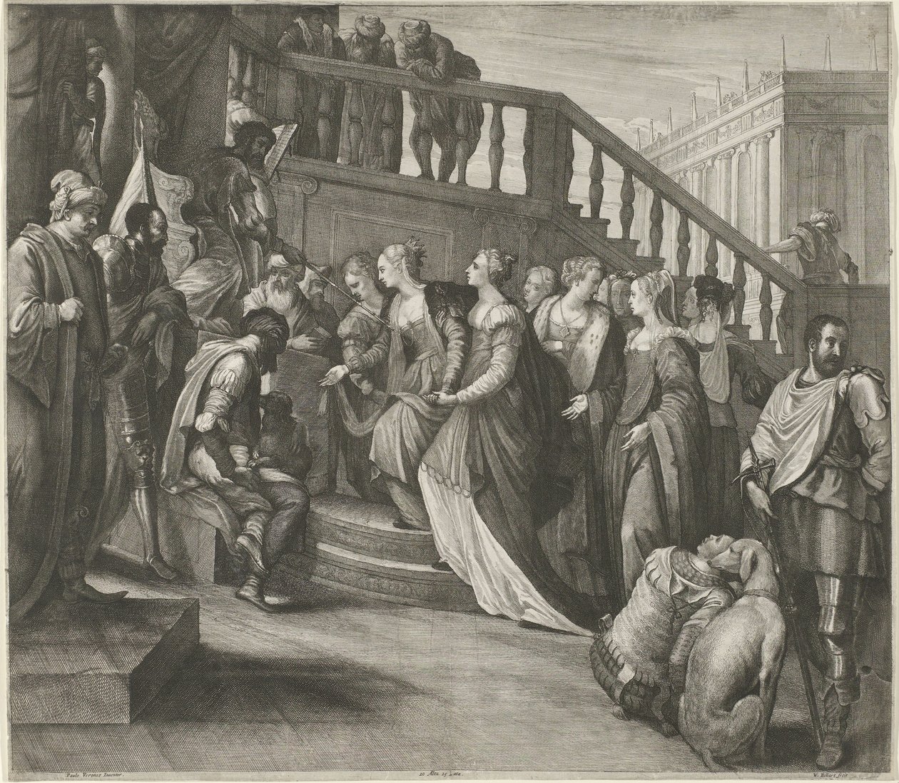 Ester davanti ad Assuero da Wenceslaus Hollar